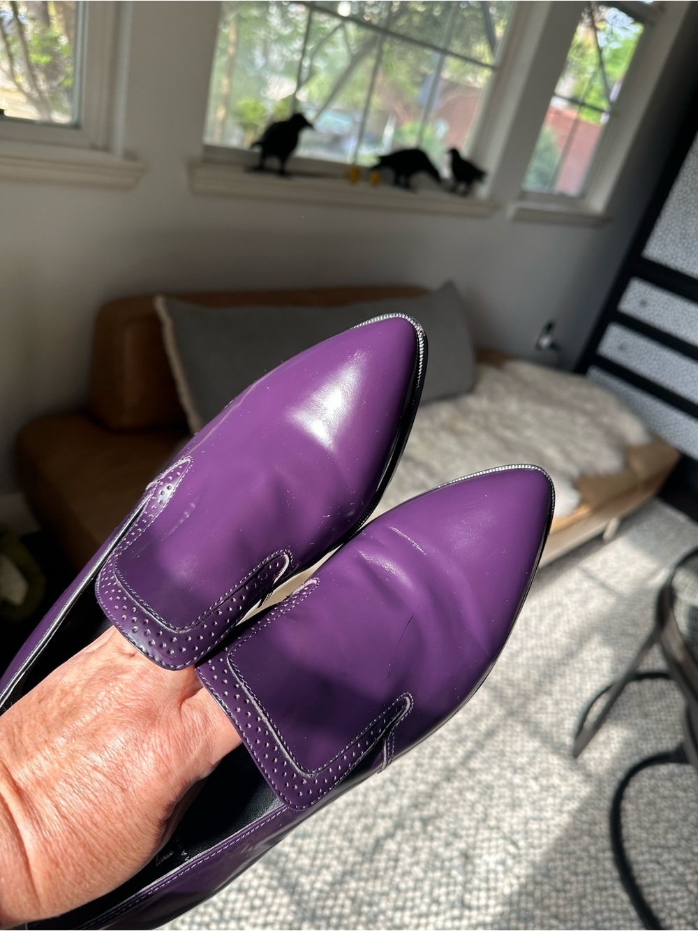 Marc Fisher deep purple pointed Slip-On Loafers, size 8.5 - Picture 10 of 13